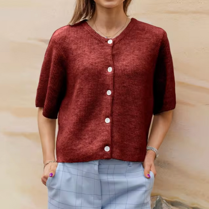 Cardigan femme Doux Manches courtes Boutons