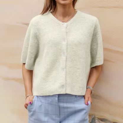 Cardigan femme Doux Manches courtes Boutons