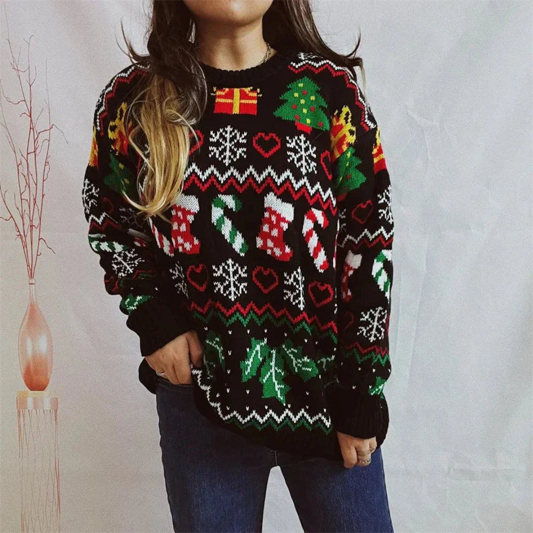 Pull de Noël Femme Tricot Chaud
