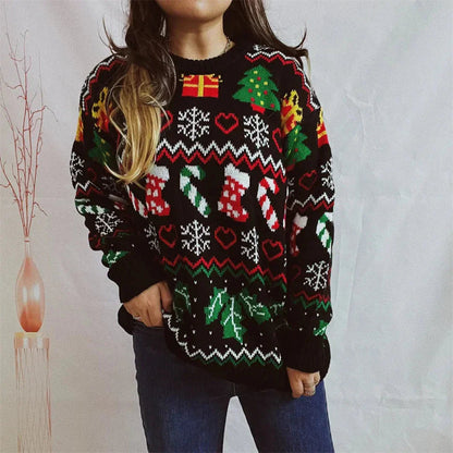 Pull de Noël Femme Tricot Chaud
