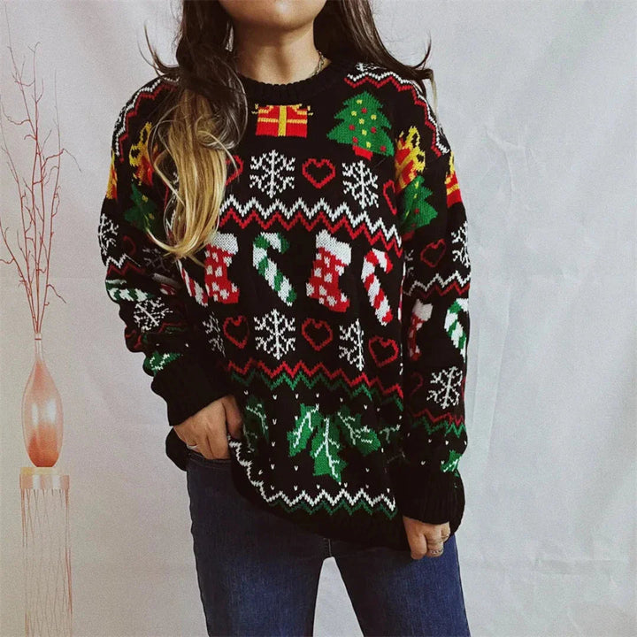 Pull de Noël Femme Tricot Chaud