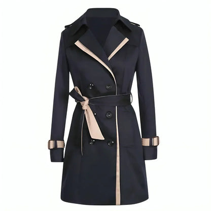 Trench-coat classique pour femme à double panneau