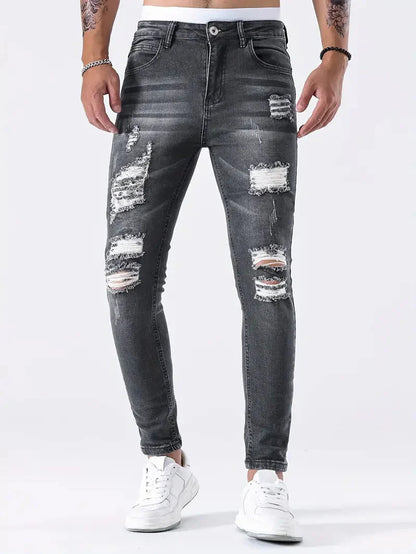 Jean déchiré coupe slim homme