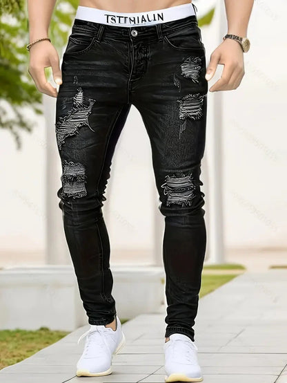 Jean déchiré coupe slim homme