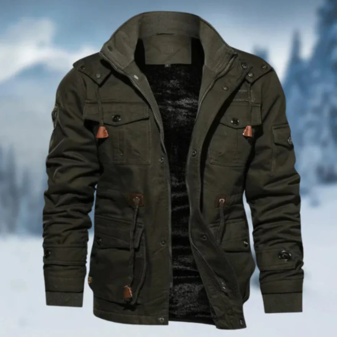 Manteau d'hiver homme chaud à capuche