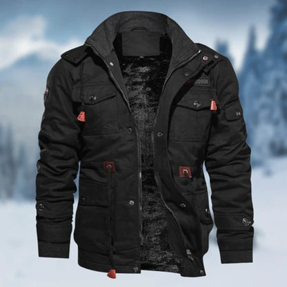 Blouson aviateur homme chaud doublé col montant