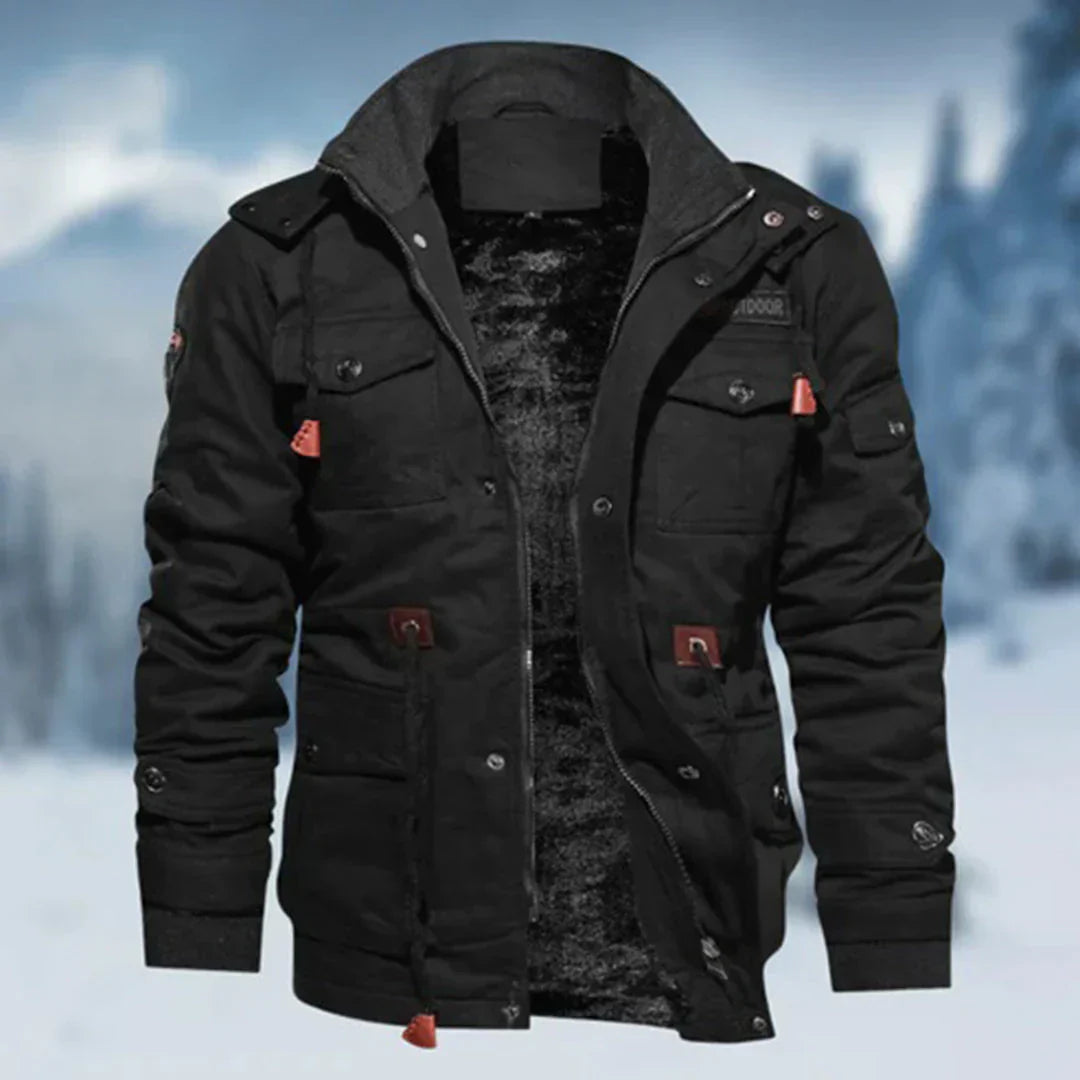 Manteau d'hiver homme chaud à capuche