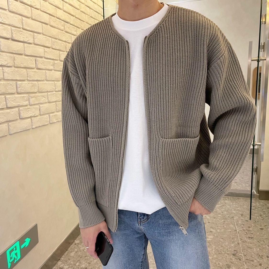 Cardigan homme grosses mailles moderne