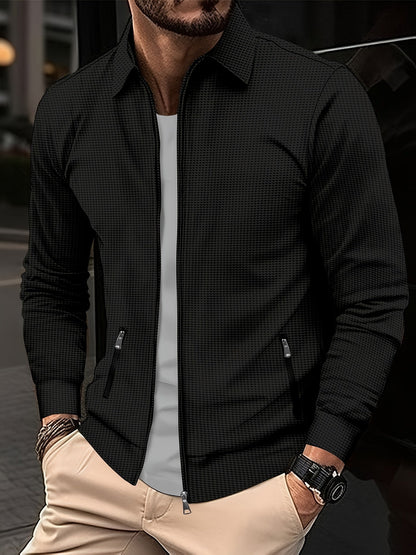 Cardigan sweat zippé homme à col rabattable