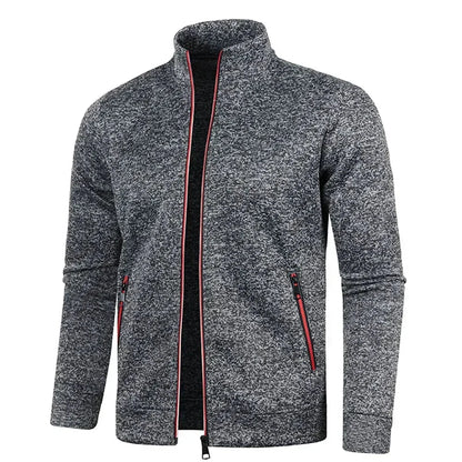 Cardigan zippé homme à manches longues, veste respirante avec fermeture éclair