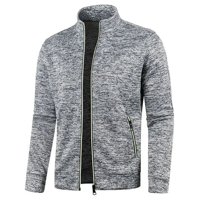 Cardigan zippé homme à manches longues, veste respirante avec fermeture éclair