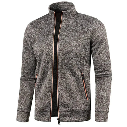 Cardigan zippé homme à manches longues, veste respirante avec fermeture éclair