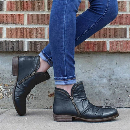 Bottes élégantes pour femme avec fermeture éclair