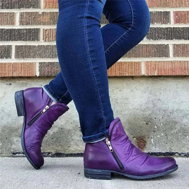 Bottes élégantes pour femme avec fermeture éclair
