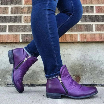 Bottes élégantes pour femme avec fermeture éclair