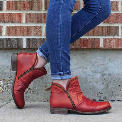 Bottes élégantes pour femme avec fermeture éclair