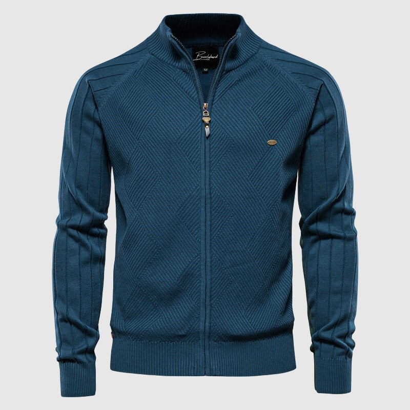 Cardigan zippé classique pour hommes