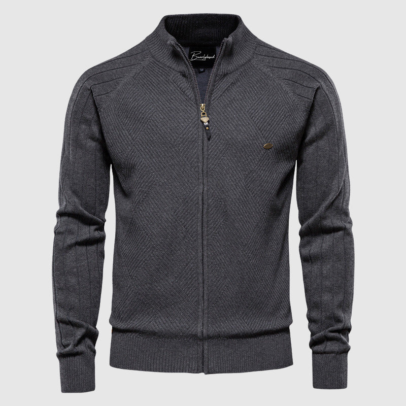 Cardigan zippé classique pour hommes