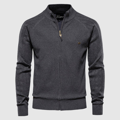 Cardigan zippé classique pour hommes