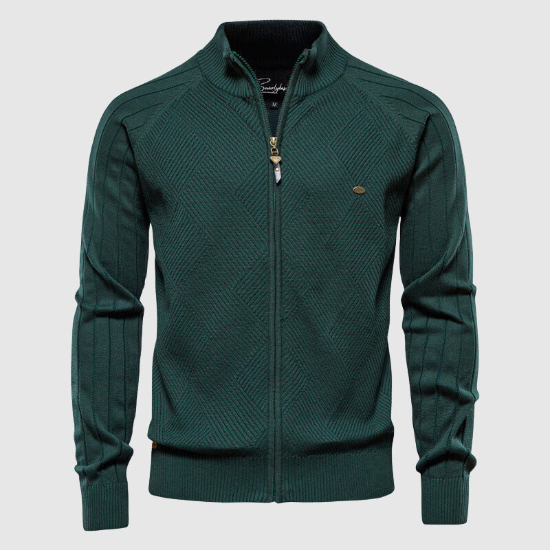 Cardigan zippé classique pour hommes