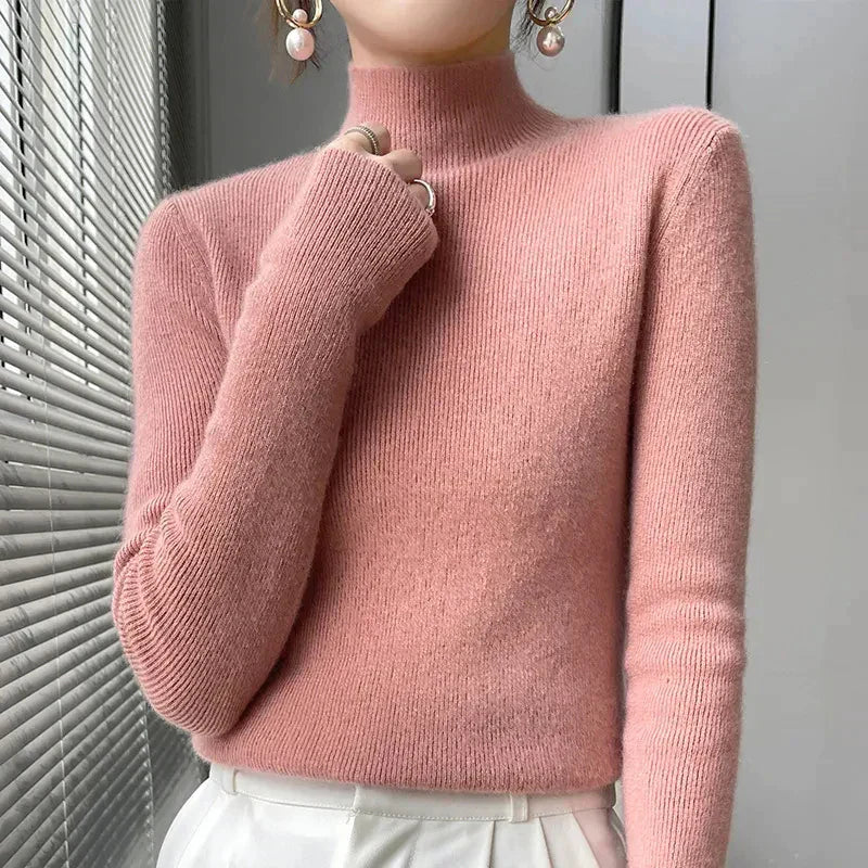 Écharpe Femme Pull Tricoté Manches Longues Élégant