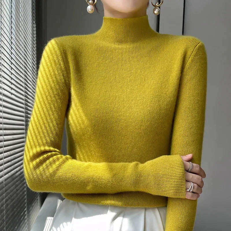 Écharpe Femme Pull Tricoté Manches Longues Élégant