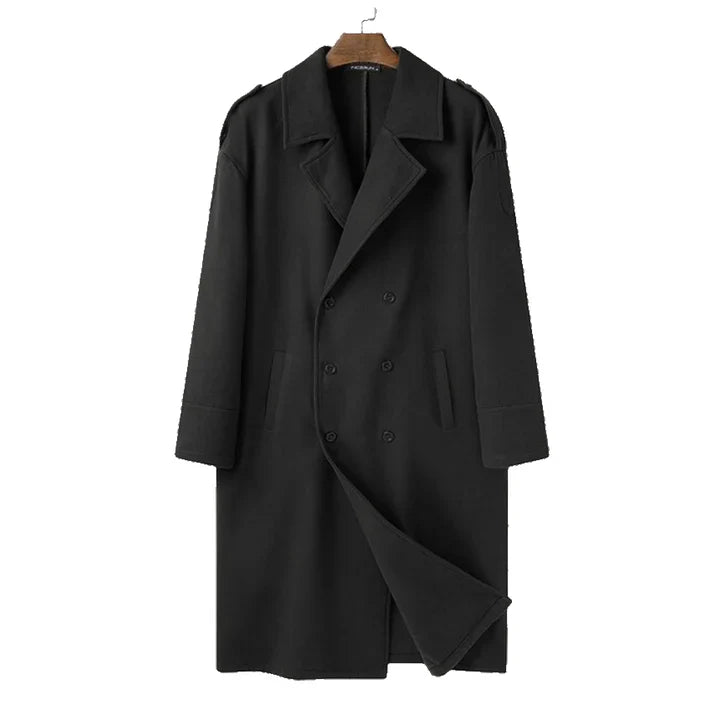 Long manteau pour homme coupe décontractée moderne