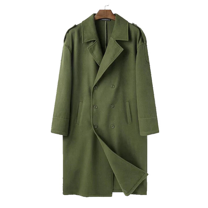 Long manteau pour homme coupe décontractée moderne