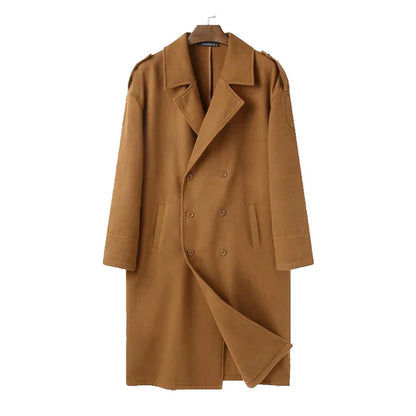 Long manteau pour homme coupe décontractée moderne