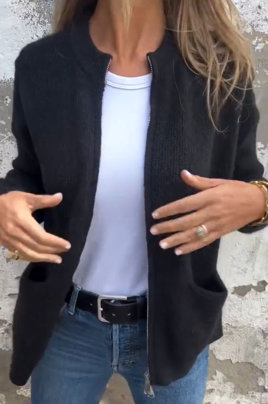 Gilet pour femme Doux Uni Manches longues