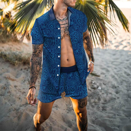 Ensemble deux pièces été, chemise manches courtes et short