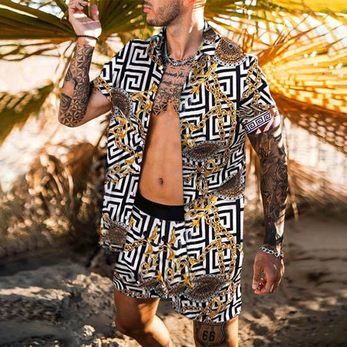 Ensemble deux pièces été, chemise manches courtes et short