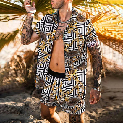 Ensemble deux pièces été, chemise manches courtes et short