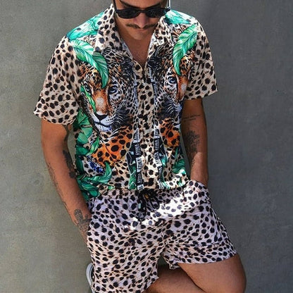 Ensemble deux pièces été, chemise manches courtes et short