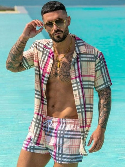Ensemble deux pièces été, chemise manches courtes et short