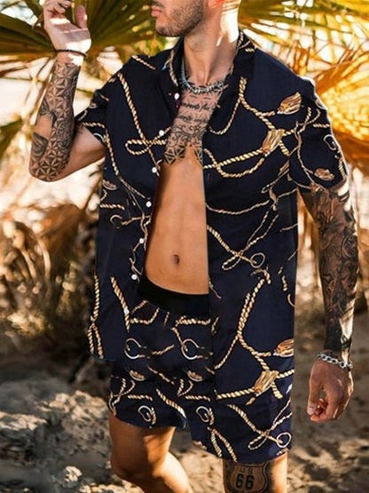 Ensemble deux pièces été, chemise manches courtes et short
