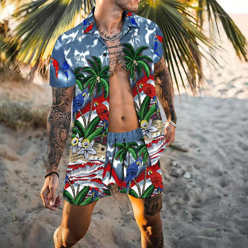Ensemble d'été pour hommes : t-shirt à manches courtes et short