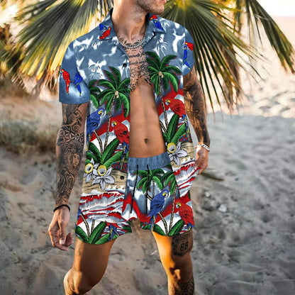 Ensemble d'été pour hommes : t-shirt à manches courtes et short