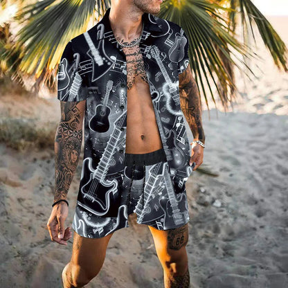 Ensemble d'été pour hommes : t-shirt à manches courtes et short