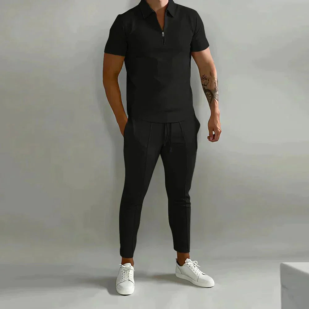 Polo-shirt à manches courtes pour homme, set moderne