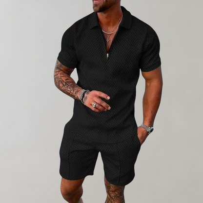 Sommer Outfit Set - Kurzarm Shirt und Shorts - IdealeKleiden