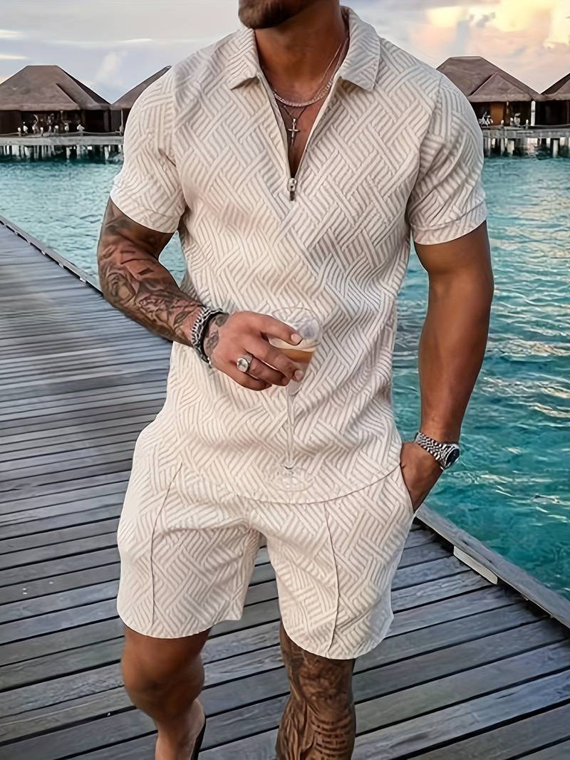 Sommer Shorts Set Kurzarm Herren Mode - IdealeKleiden