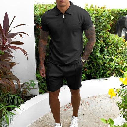 Sommer Set Männer: T-Shirt und Shorts Komfort - IdealeKleiden