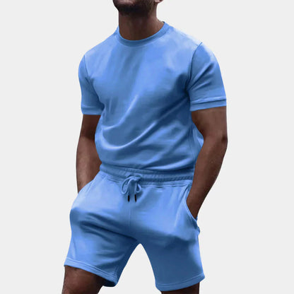 Ensemble décontracté pour hommes : T-shirt à manches courtes et short