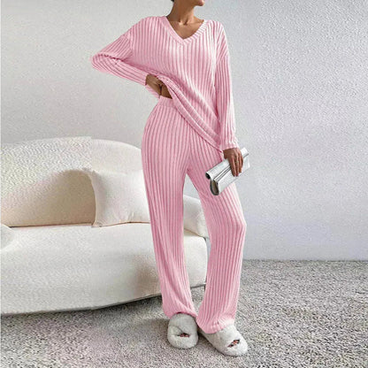 Ensemble loungewear confortable en coton, col en V