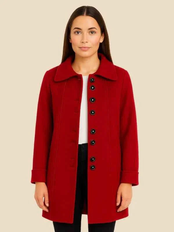 Manteau d'hiver élégant ligne A pour femme
