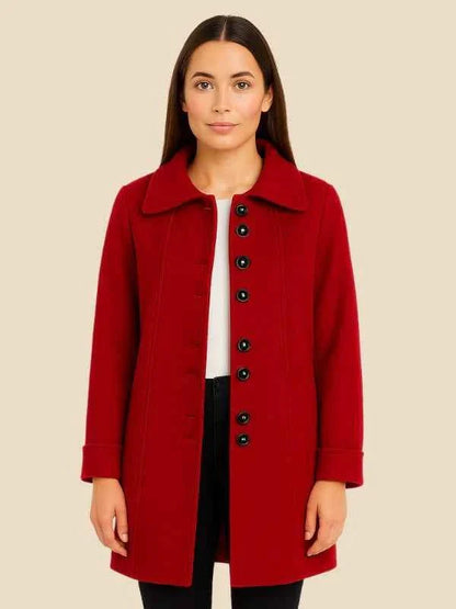 Manteau d'hiver élégant ligne A pour femme