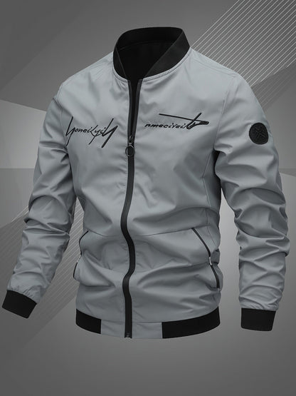 Bomber blouson homme élégant avec broderie monogramme