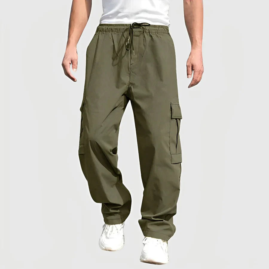 Pantalon cargo confortable avec cordon de serrage