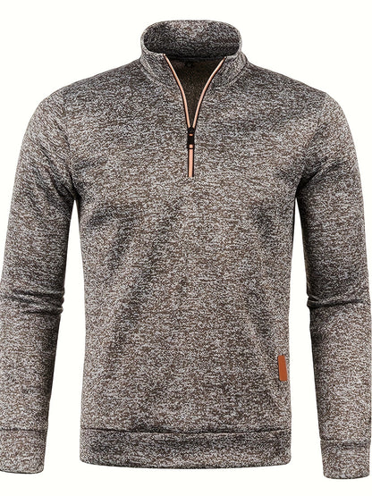 Pull homme chaud zippé hiver